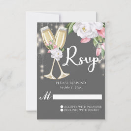 ラグジュアリーグレーシャンパンフローラ30th誕生日 出欠カード