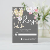 ラグジュアリーグレーシャンパンフローラ30th誕生日 出欠カード (スタンド正面)