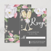 ラグジュアリーグレーシャンパンフローラ30th誕生日 出欠カード (正面/裏面)