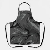 ラグジュアリーグレーブラック六角カラー抽象芸術魔法 エプロン (正面)