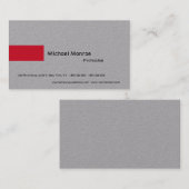 ラグジュアリーグレーミニマリストモダンプロフェッショナル 名刺 (正面/裏面)