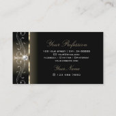 ラグジュアリーグレームブラックベージュスクワイグドジュエリーガーデファ/装飾品 名刺 (裏面)