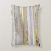 ラグジュアリーグレー金ゴールド水のカラーテクスチャ アクセントクッション (正面(垂直))