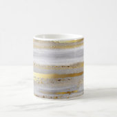 ラグジュアリーグレー金ゴールド水のカラーテクスチャ コーヒーマグカップ (中央)