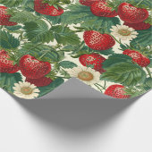 ラグジュアリーコテージーリビング：おいしいイチゴ ラッピングペーパー (角)