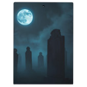 ラグジュアリーゴシック墓地ハロウィンクリップボード クリップボード (裏面)