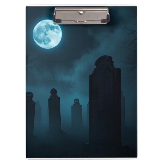 ラグジュアリーゴシック墓地ハロウィンクリップボード クリップボード (正面)