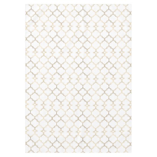 ラグジュアリーゴールデンイスラム幾何学模様モチーフ テーブルクロス (正面)