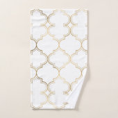 ラグジュアリーゴールデンイスラム幾何学模様モチーフ ハンドタオル (ハンドタオル)