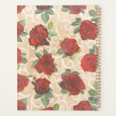 ラグジュアリーゴールデンエレガントフラワーズシックカスタムクラシー プランナー手帳 (裏面)