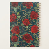 ラグジュアリーゴールデンエレガントフラワーズシックカスタムクラシー プランナー手帳 (裏面)