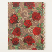 ラグジュアリーゴールデンエレガントフラワーズシックカスタムクラシー プランナー手帳 (裏面)