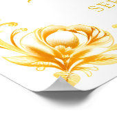 ラグジュアリーゴールデンクラウンキンセアニラウェルカムサイン ポスター (角)