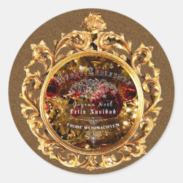 ラグジュアリーゴールデンクリスマス – ステッカー