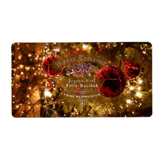 ラグジュアリーゴールデンクリスマス – ラベル (正面)