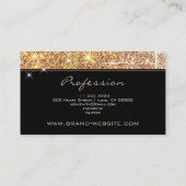 ラグジュアリーゴールデングリッタートレンディールミナンススター爪、 ネイル 名刺 (裏面)