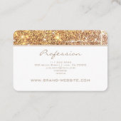 ラグジュアリーゴールデングリッタールミナススターエレガント爪、 ネイル 名刺 (裏面)