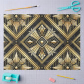 ラグジュアリーゴールデンジオメトリック1920ズディモンドアールデコ 薄葉紙 (クラフト)