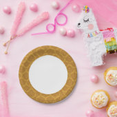 ラグジュアリーゴールデンダマスク ペーパープレート (パーティー)