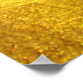 ラグジュアリーゴールデンテクスチャデザイン ポスター (角)