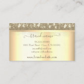 ラグジュアリーゴールデンデザイン金ゴールドレインイベントプランナー 名刺 (裏面)