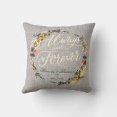 ラグジュアリーゴールデンノワ結婚ールズモノグラム装飾用クッション クッション (裏面)