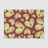 ラグジュアリーゴールデンハートとレッドジェムズオン深いレッド 薄葉紙 (正面)