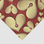 ラグジュアリーゴールデンハートとレッドジェムズオン深いレッド 薄葉紙 (詳細)