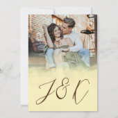 ラグジュアリーゴールデンバタフライフォトオーバーレイ結婚ズ 招待状 (裏面)