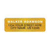 ラグジュアリーゴールデンビジネスネーム差出人住所ラベル ラベル (正面)