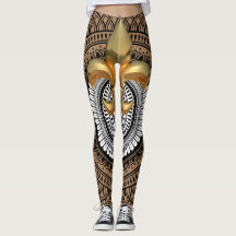 ラグジュアリーゴールデンフルーアデリスマンダラブラックパターン