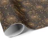 ラグジュアリーゴールデンブラックフィリグリーデザイン ラッピングペーパー (ロールコーナー)