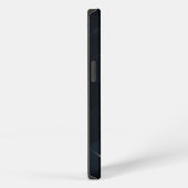 ラグジュアリーゴールデンラインダークブルー三角形の背景 iPhoneケース (右側面)