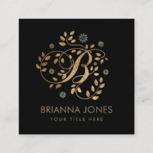 ラグジュアリーゴールデン書道モノグラム（B字）
