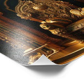 ラグジュアリーゴールデン玉座デザイン-インテリア装飾 フォトプリント (角)