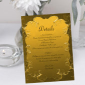 ラグジュアリーゴールデン結婚エレガンス詳細 エンクロージャーカード
