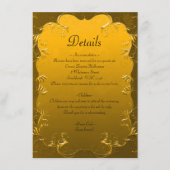 ラグジュアリーゴールデン結婚エレガンス詳細 エンクロージャーカード (正面)