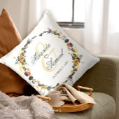 ラグジュアリーゴールデン結婚ノワールのモノグラム装飾用クッション クッション