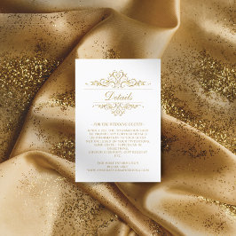 ラグジュアリーゴールデン結婚フレームのエンクロージャカード エンクロージャーカード