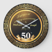 ラグジュアリーゴールデン50周年記念装飾時計 ラージ壁時計 (正面)