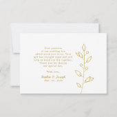 ラグジュアリーゴールデン&葉金ゴールドズ結婚 サンキューカード (裏面)