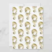 ラグジュアリーゴールドビューティーガールヘア＆メイクサロン パーティー 招待状 (裏面)