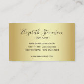 ラグジュアリーゴールドフォイルプロフェッショナル 名刺 (裏面)