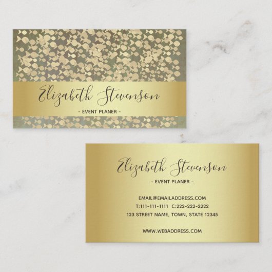 ラグジュアリーゴールドフォイルプロフェッショナル 名刺 (正面/裏面)