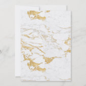 ラグジュアリーゴールドフォイルマーブルブライダルシャワー 招待状 (裏面)