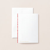 ラグジュアリーゴールドフォイルレッドクリスマスパーティの招待状 箔カード (裏面封筒付き)