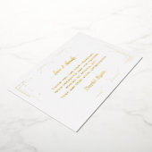 ラグジュアリーゴールドフォイル確認サンキューカード 箔招待状 (回転した状態)