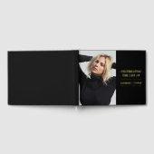 ラグジュアリーゴールドフォイル記念写真記念 ゲストブック (全面)