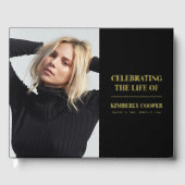 ラグジュアリーゴールドフォイル記念写真記念 ゲストブック (正面)