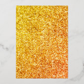 ラグジュアリーゴールドフォイル&グリッターフォトスイート16パーティー 箔招待状 (裏面)